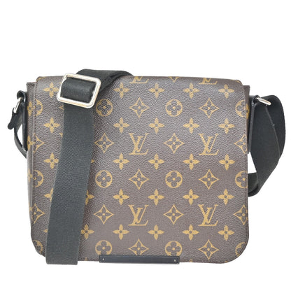 Louis Vuitton District Messenger Bag Macassar Monogram Canvas, BROWN, CANVAS, Shoulder bag
