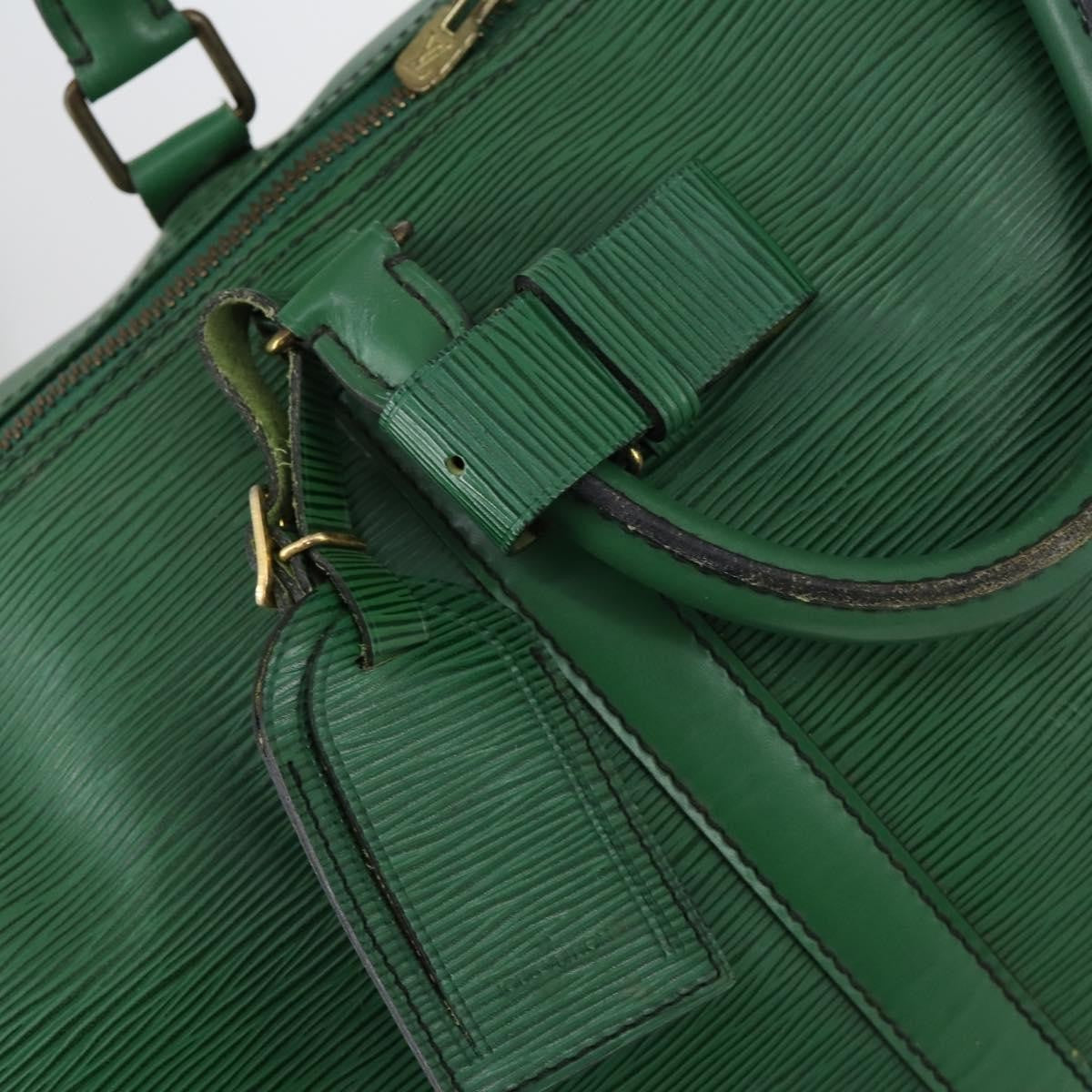 Louis Vuitton Keepall Bag Epi Leather, GREEN, LEATHER, Travel bag