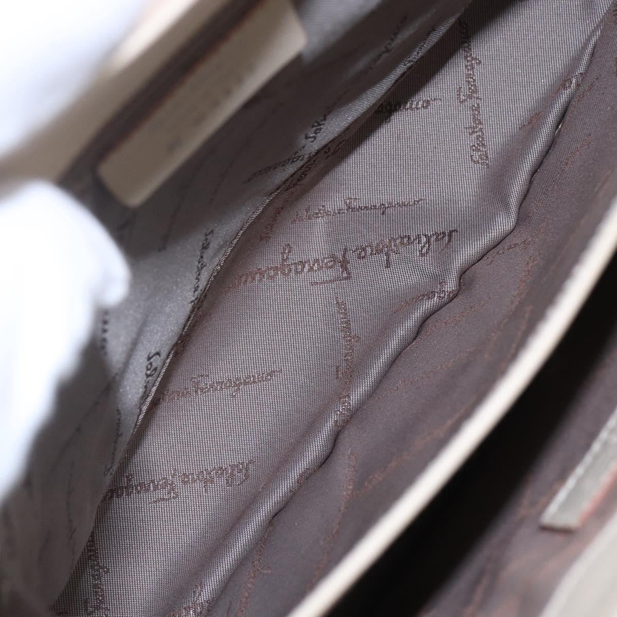 Salvatore Ferragamo Vintage Gancini Cage Top Handle Bag Canvas, BEIGE, CANVAS, Bag