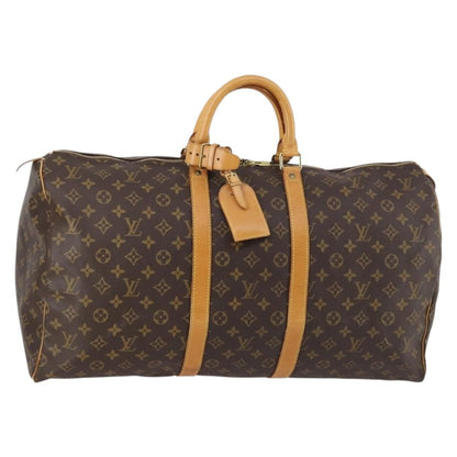 Louis Vuitton Keepall Bag Monogram Canvas, BROWN, CANVAS, Travel bag