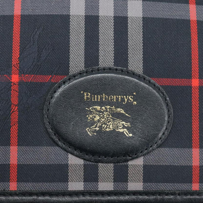 Burberry Nova Check Tote Leather, NAVY, CANVAS, Tote bag
