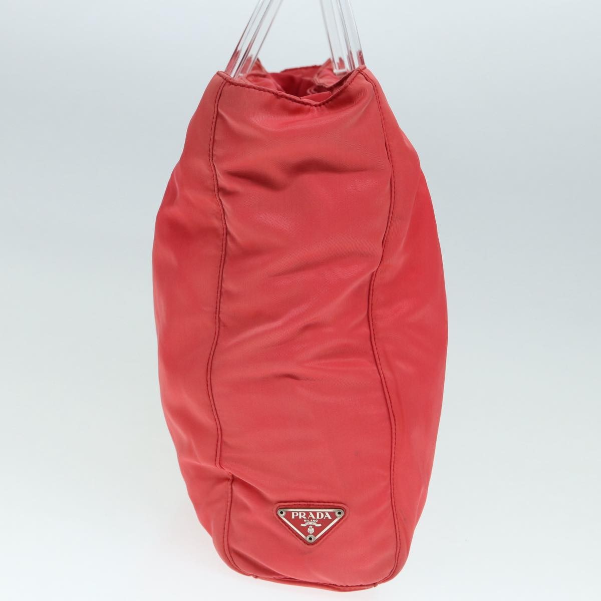 Prada Logo Flat Tote Bag. Nylon Tessuto, PINK, NYLON, Tote bag