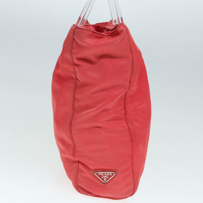 Prada Logo Flat Tote Bag. Nylon Tessuto, PINK, NYLON, Tote bag