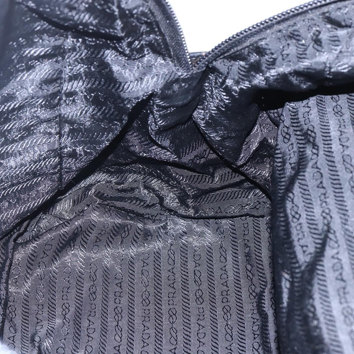 Prada Vintage Zip Handbag Tessuto, BLACK, NYLON, Handbag