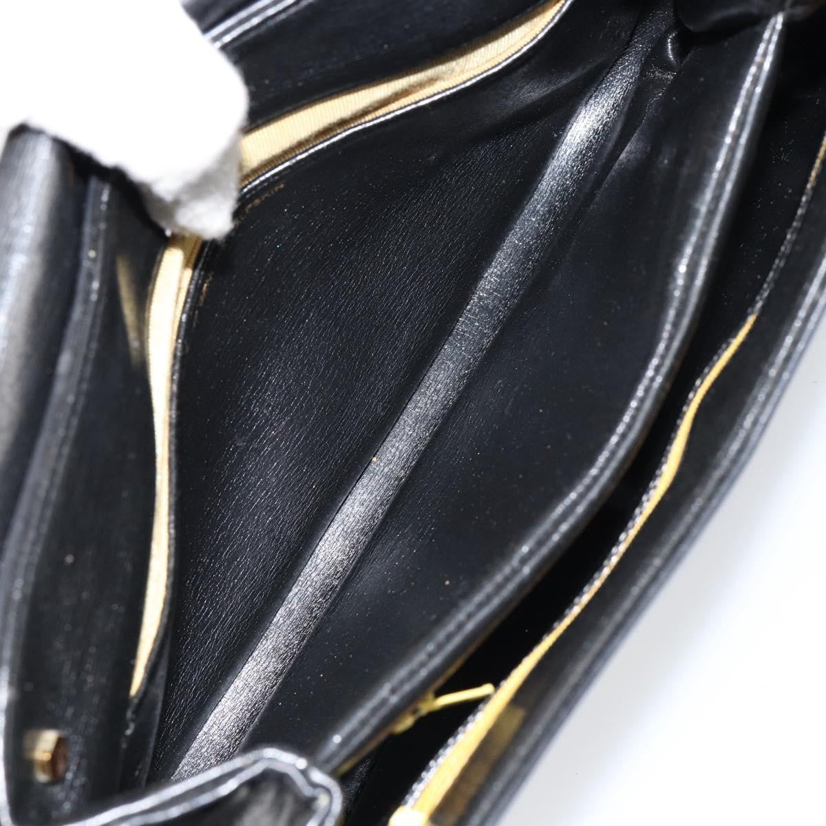 Christian Dior Vintage Chain Flap Shoulder Bag Leather, BLACK, LEATHER, Shoulder bag