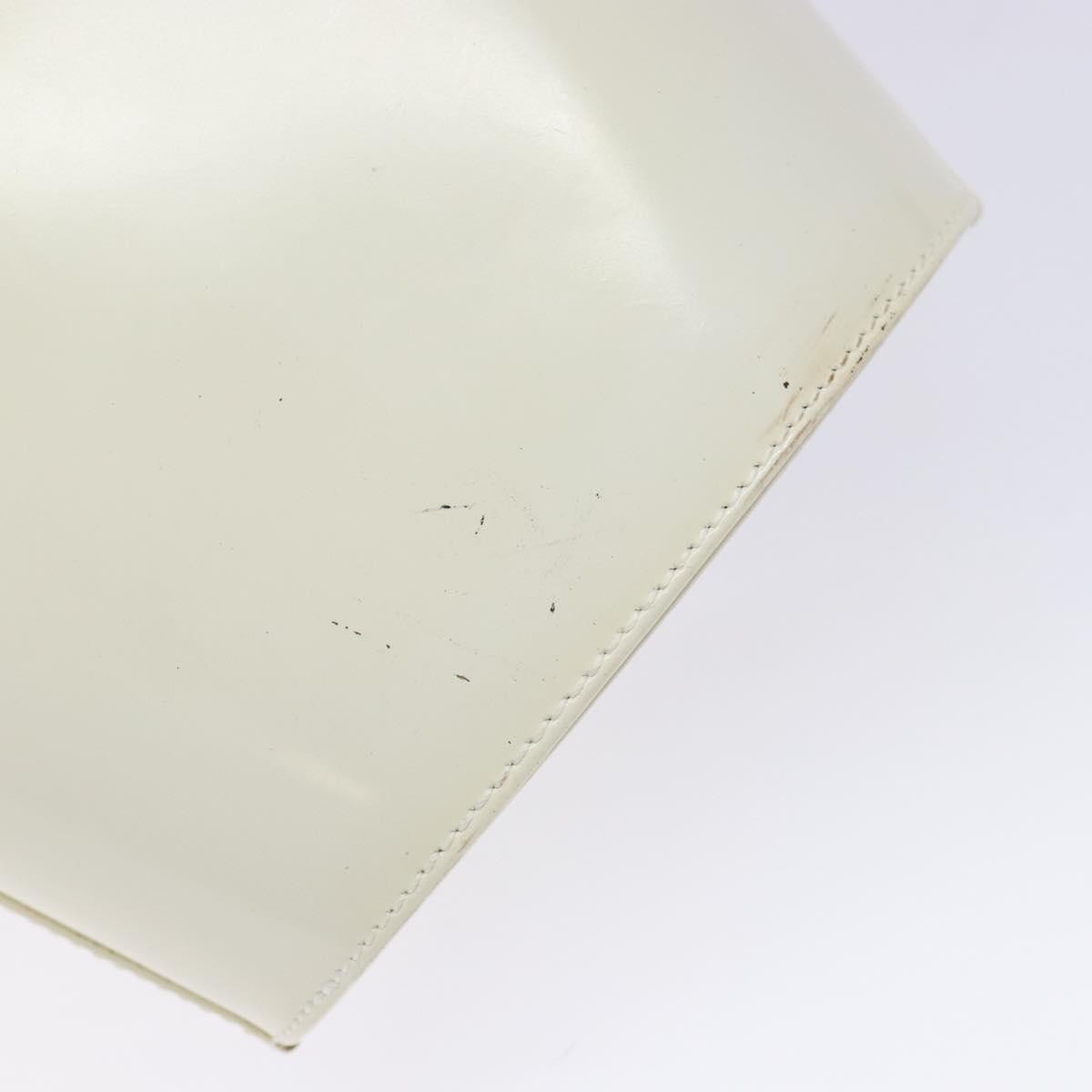 Salvatore Ferragamo Vara Bow Top Handle Bucket Bag Patent Leather, WHITE, PATENT_LEATHER, Handbag