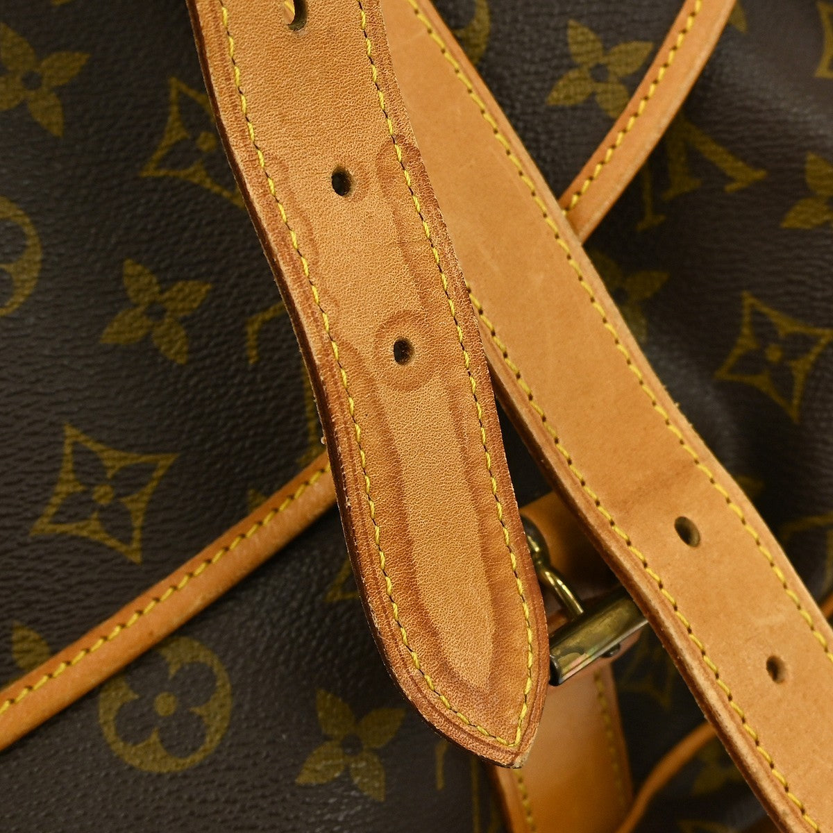 Louis Vuitton Saumur Handbag Monogram Canvas, BROWN, CANVAS, Shoulder bag