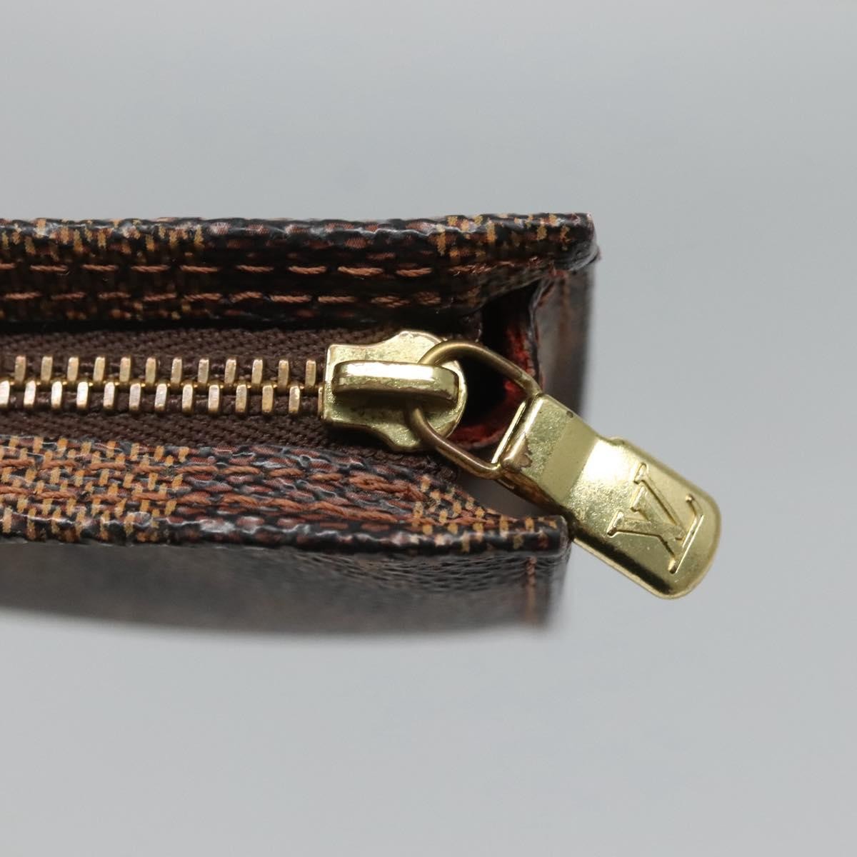 Louis Vuitton Marais Bucket Zip Pouch Damier, BROWN, CANVAS, Clutche & pouche
