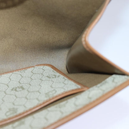 Christian Dior Vintage Honeycomb chain Canvas, BEIGE, PVC, Shoulder bag