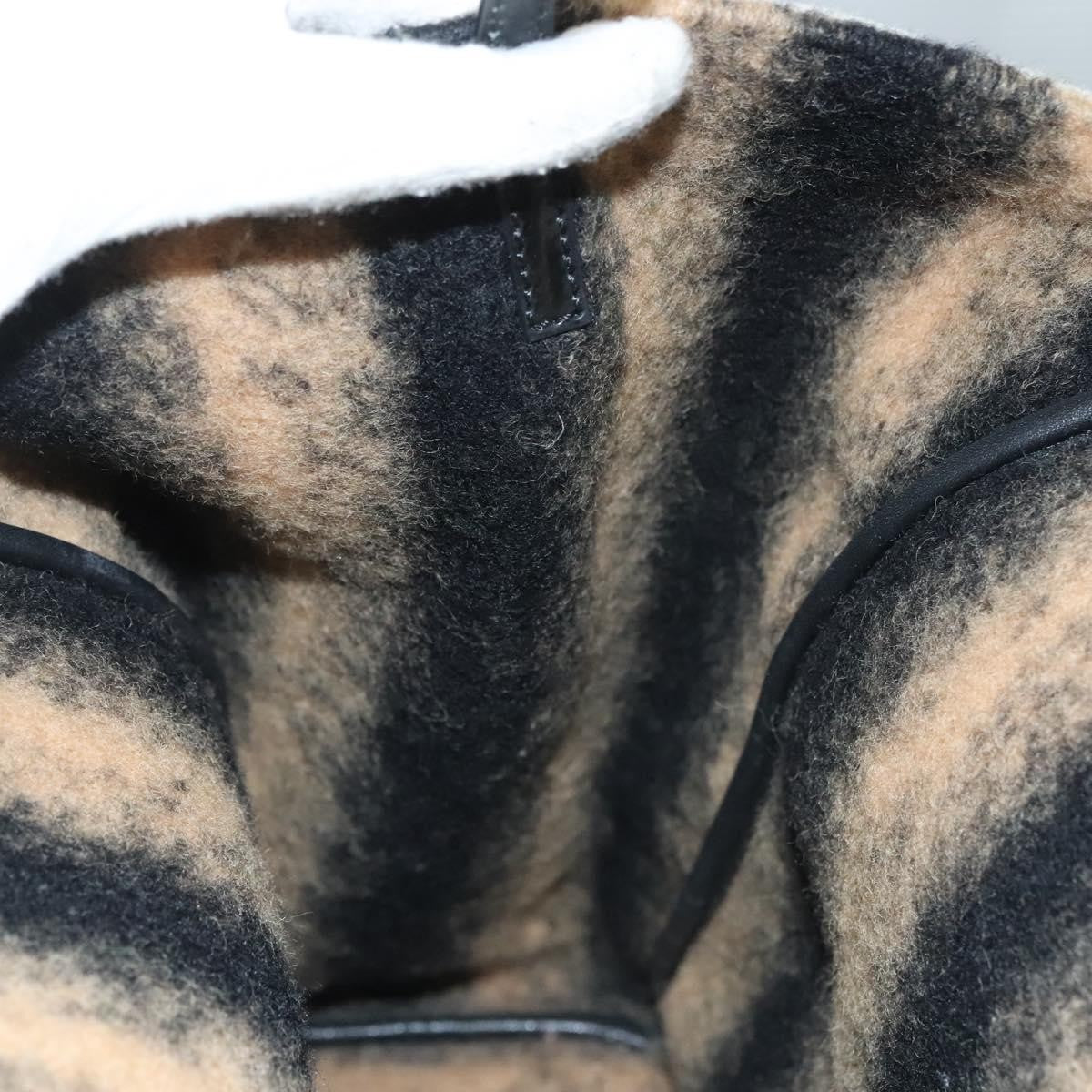 Fendi 2Jours Bag Felted Wool and Astrakhans, GRAY, WOOL, Tote bag