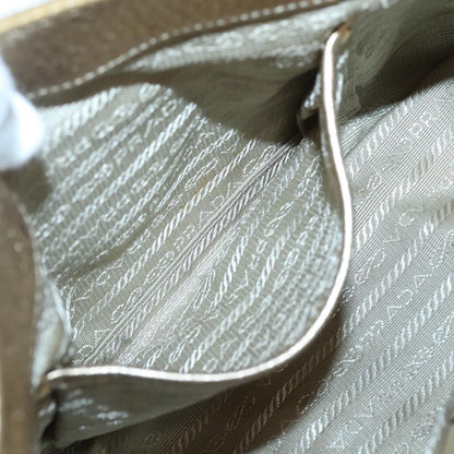 Prada Antic Pushlock Shoulder Bag Leather, GOLD, LEATHER, Shoulder bag