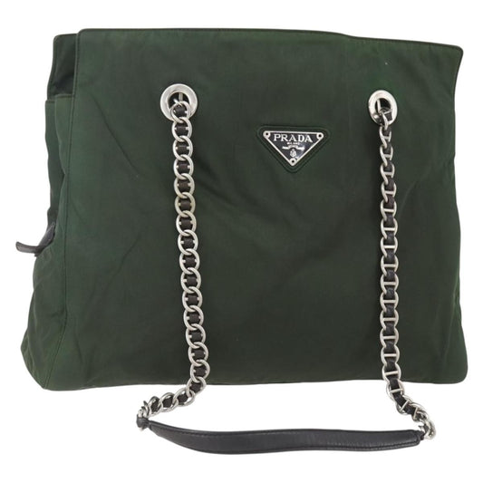 Prada Re-Edition 1995 Chain Tote Quilted Re-Nylon, KHAKI, NYLON, Shoulder bag