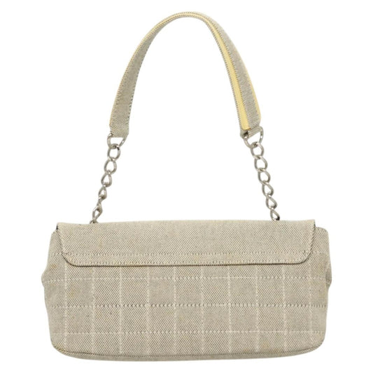 Chanel Camellia No.5 Flap Bag Canvas, GRAY, CANVAS, Handbag