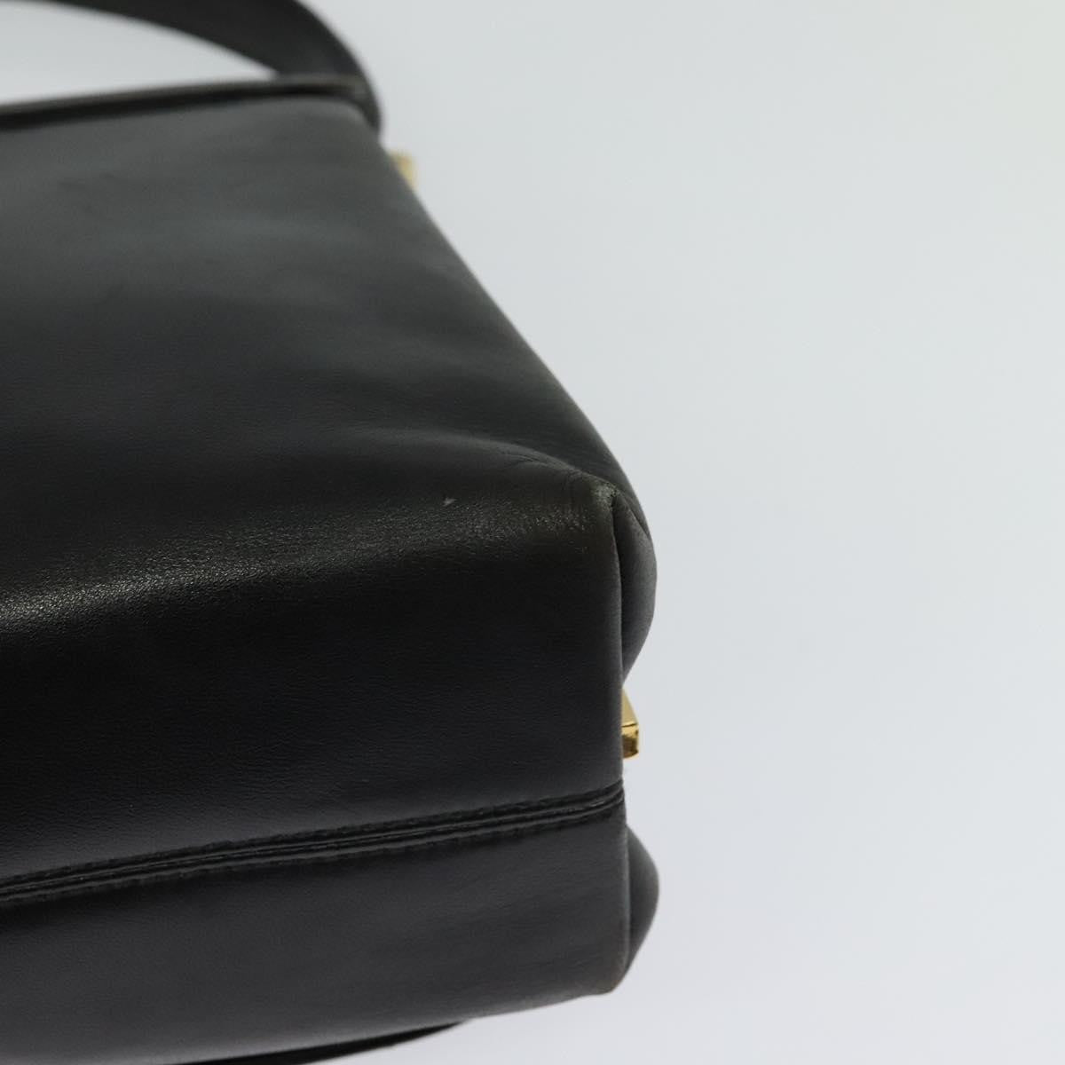 Salvatore Ferragamo Vintage Handbag Leather, BLACK, LEATHER, Handbag