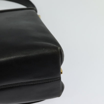 Salvatore Ferragamo Vintage Handbag Leather, BLACK, LEATHER, Handbag