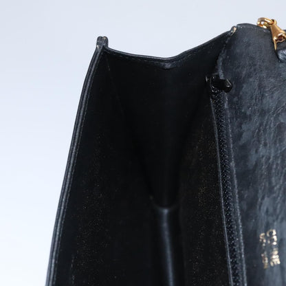 Celine Chain Shoulder Bag Leather, BLACK, LEATHER, Shoulder bag