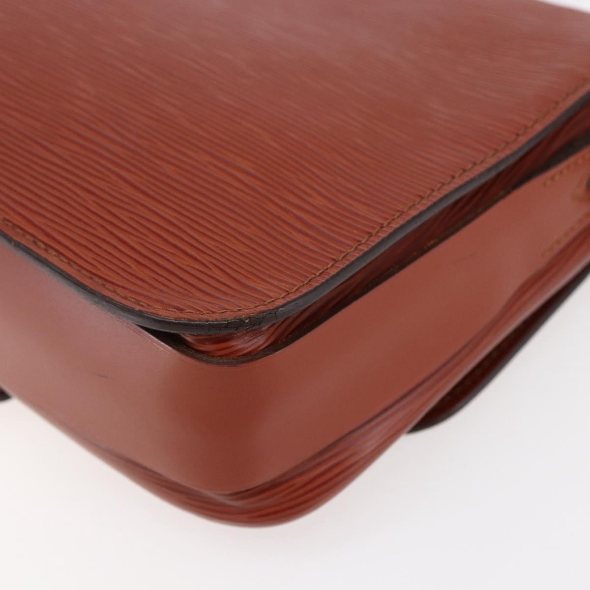 Louis Vuitton Cartouchiere Handbag Epi Leather, BROWN, LEATHER, Shoulder bag