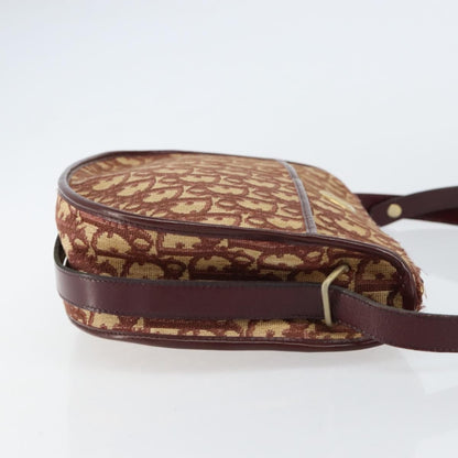 Christian Dior Vintage Trotter Shoulder Bag Canvas, BEIGE, CANVAS, Shoulder bag