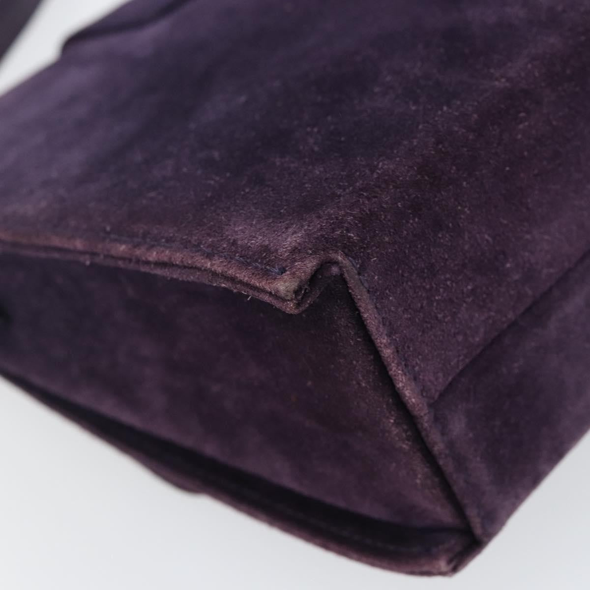 Chanel Flap Clutch Shearling, PURPLE, SUEDE, Clutche & pouche