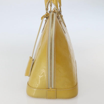 Louis Vuitton Alma Handbag Monogram Vernis, YELLOW, PATENT_LEATHER, Handbag