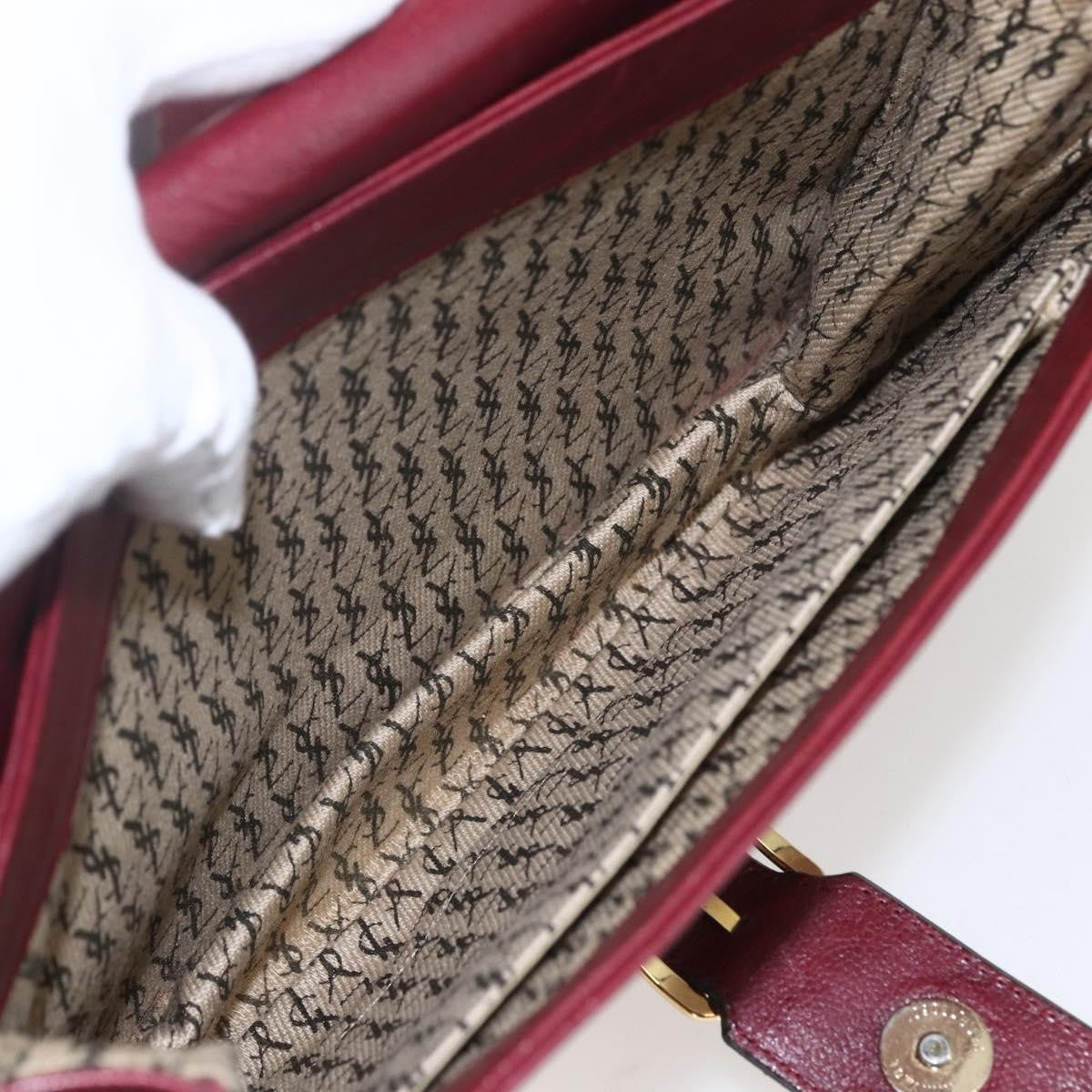 Saint Laurent Vintage Shoulder Bag Leather, RED, LEATHER, Shoulder bag