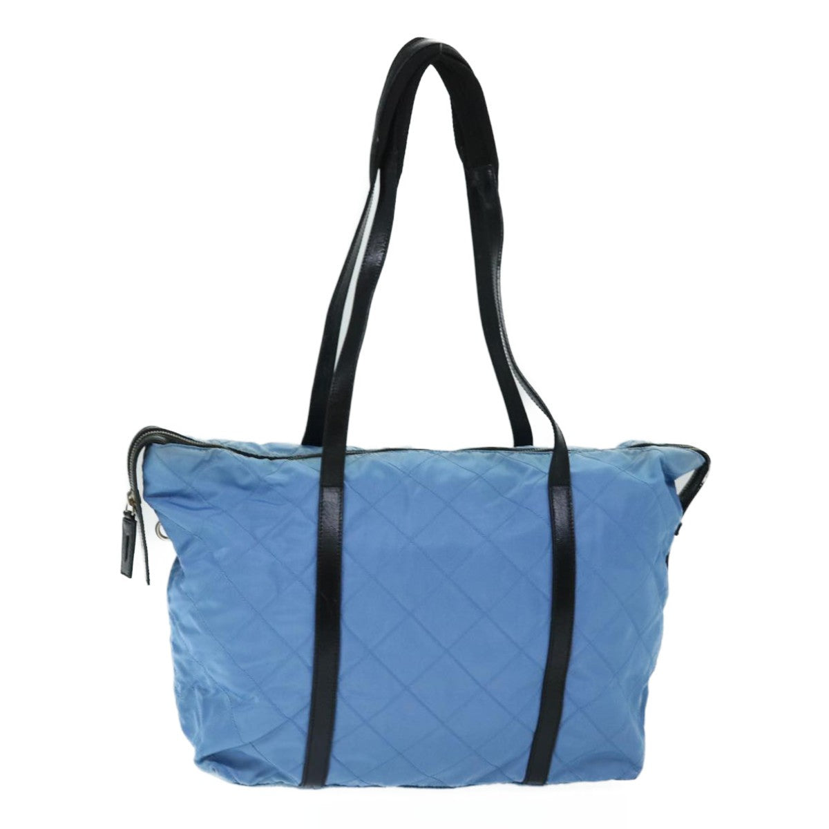 Prada Vintage Zip Tote Tessuto, BLUE, NYLON, Tote bag