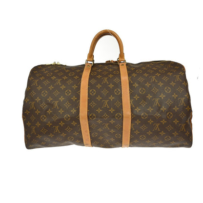 Louis Vuitton Keepall Bag Monogram Canvas, BROWN, CANVAS, Travel bag
