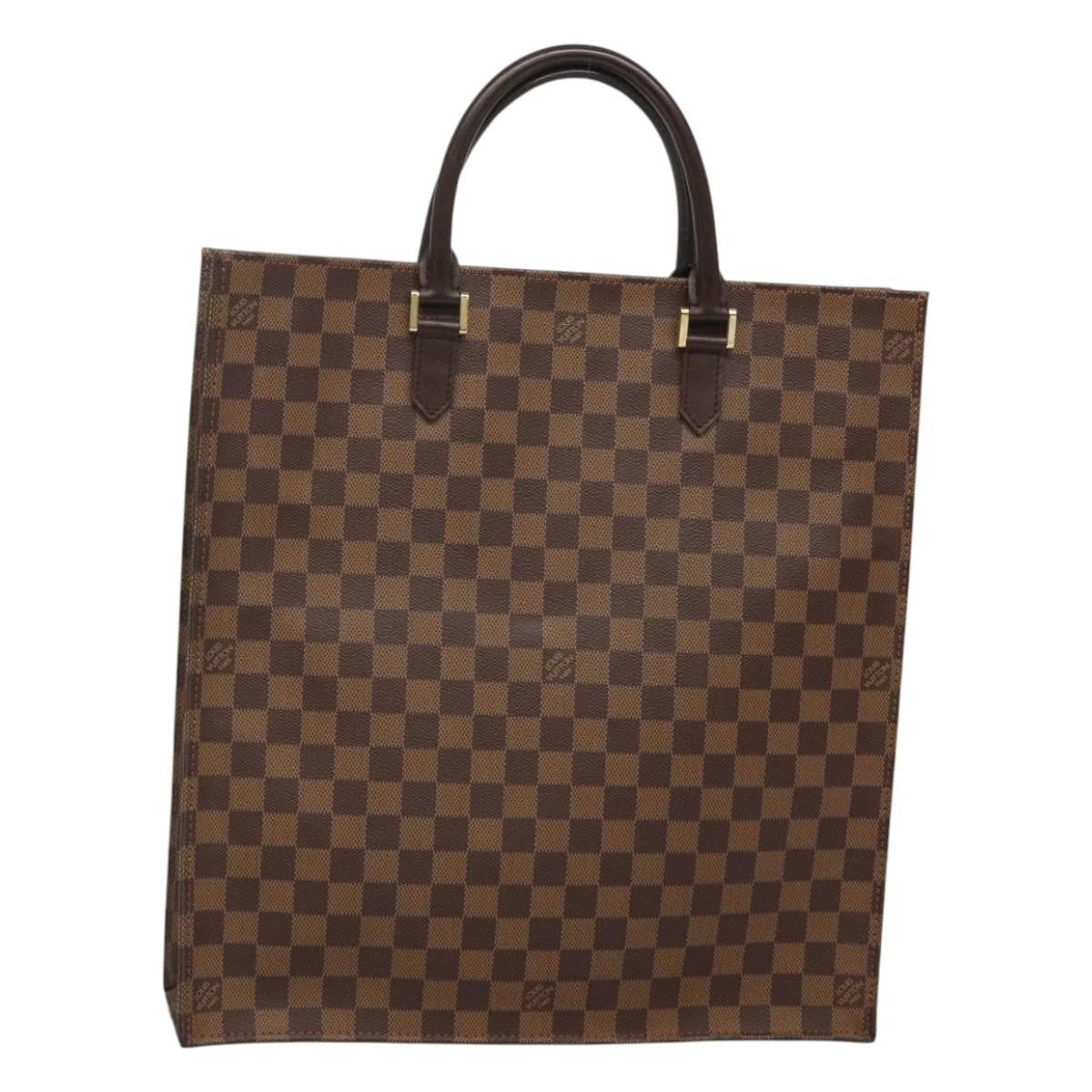 Louis Vuitton Sac Plat Bag Damier, BROWN, CANVAS, Handbag