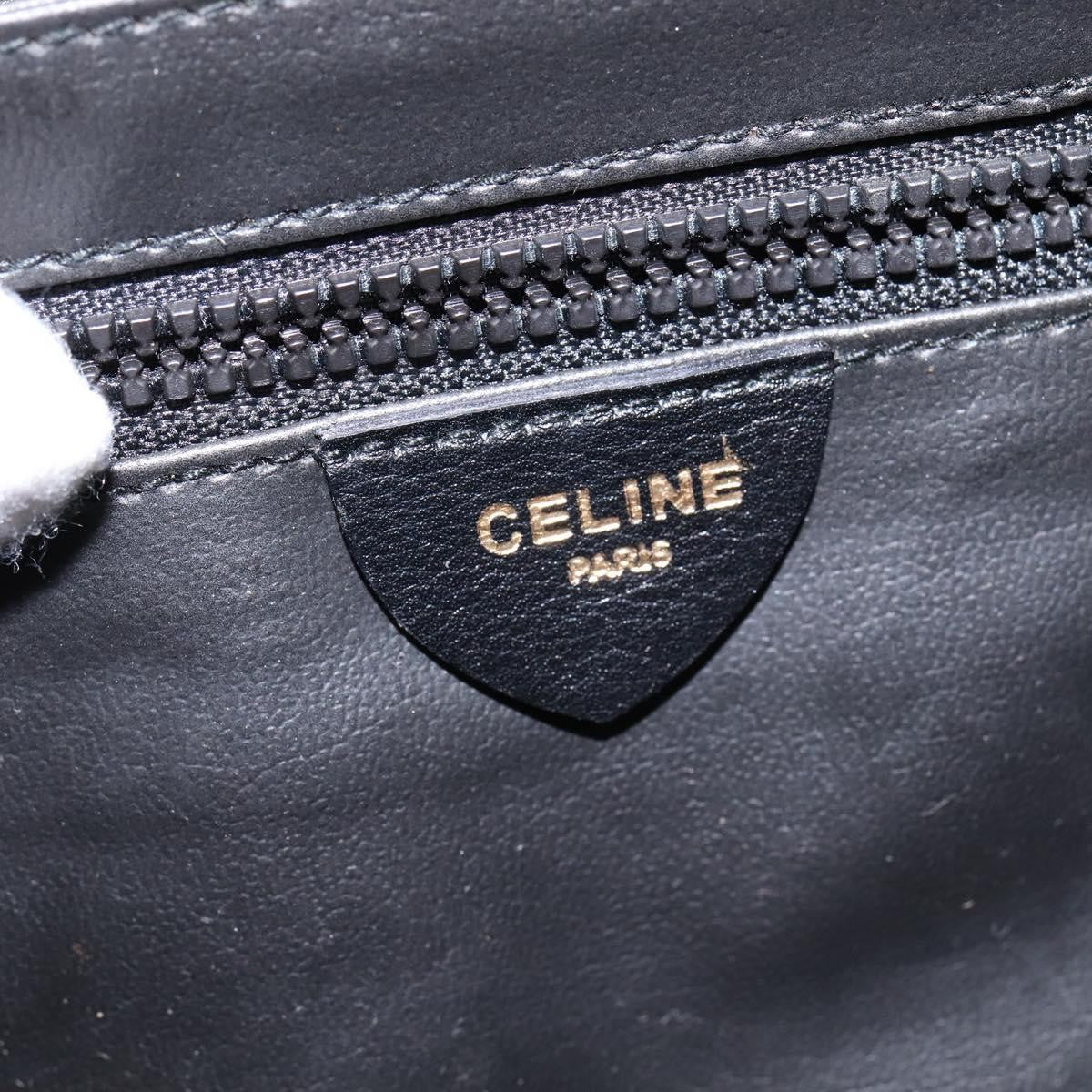 Celine Shoulder Bag Leather, BLACK, LEATHER, Shoulder bag