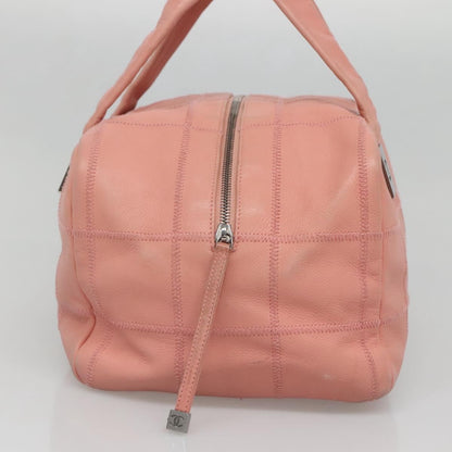 Chanel Chocolate Bar CC Bowler Bag Caviar skin, PINK, LEATHER, Handbag