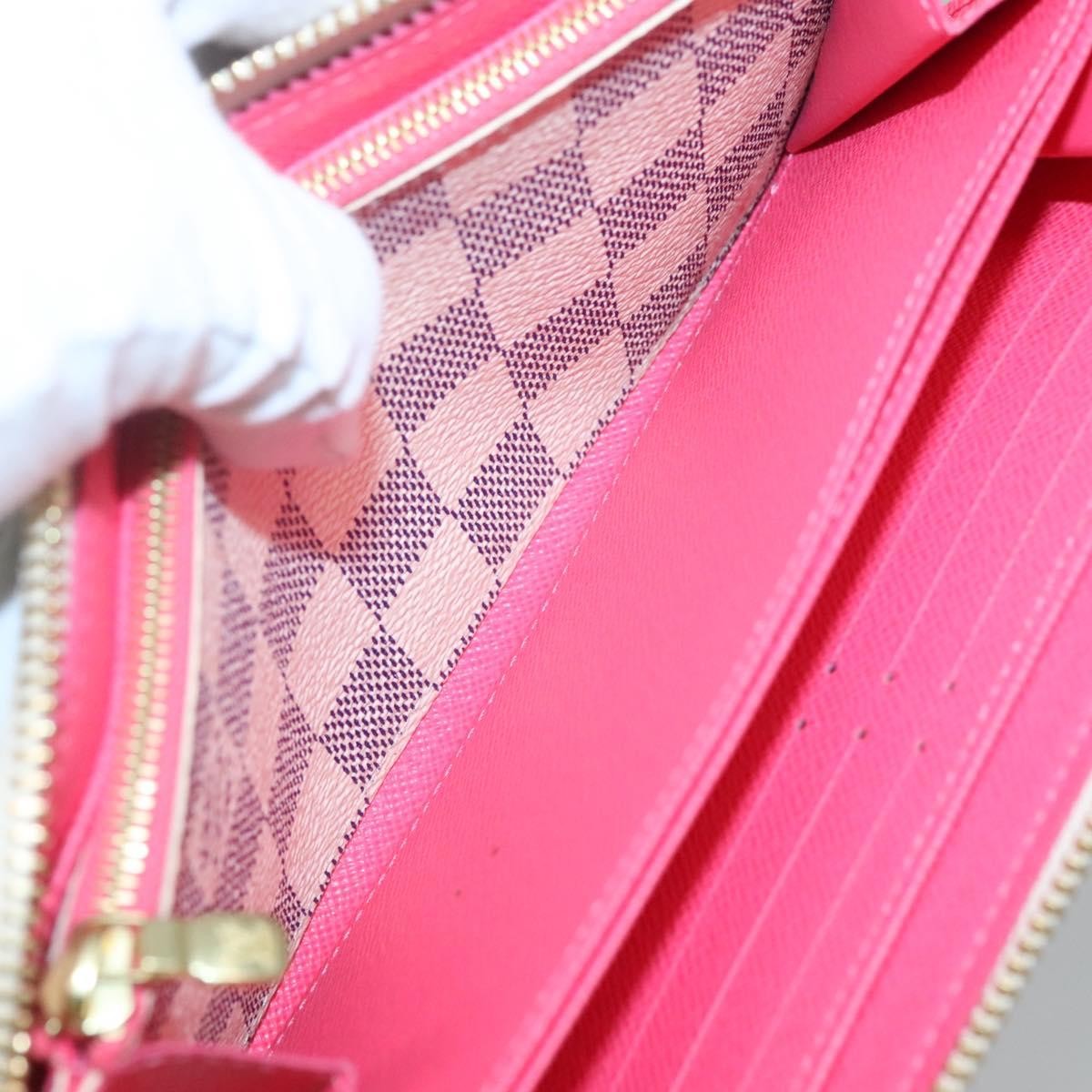 Louis Vuitton Porte-Monnaie Zippy Wallet Damier Azur Vivienne, White, Canvas, Wallet