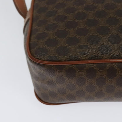 Celine Vintage Macadam Shoulder Bag Canvas, BROWN, PVC, Shoulder bag
