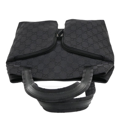 Gucci Double Pocket Tote GG Canvas, BLACK, CANVAS, Shoulder bag