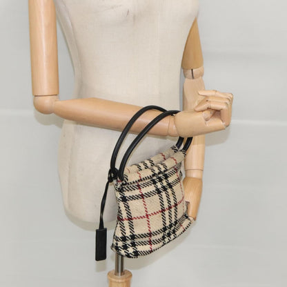 Burberry Nova check Pochette Canvas, BEIGE, CANVAS, Clutche & pouche