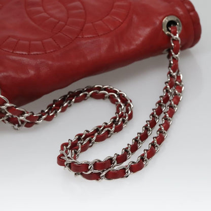 Chanel Timeless CC Flap Bag Leather, RED, LEATHER, Shoulder bag