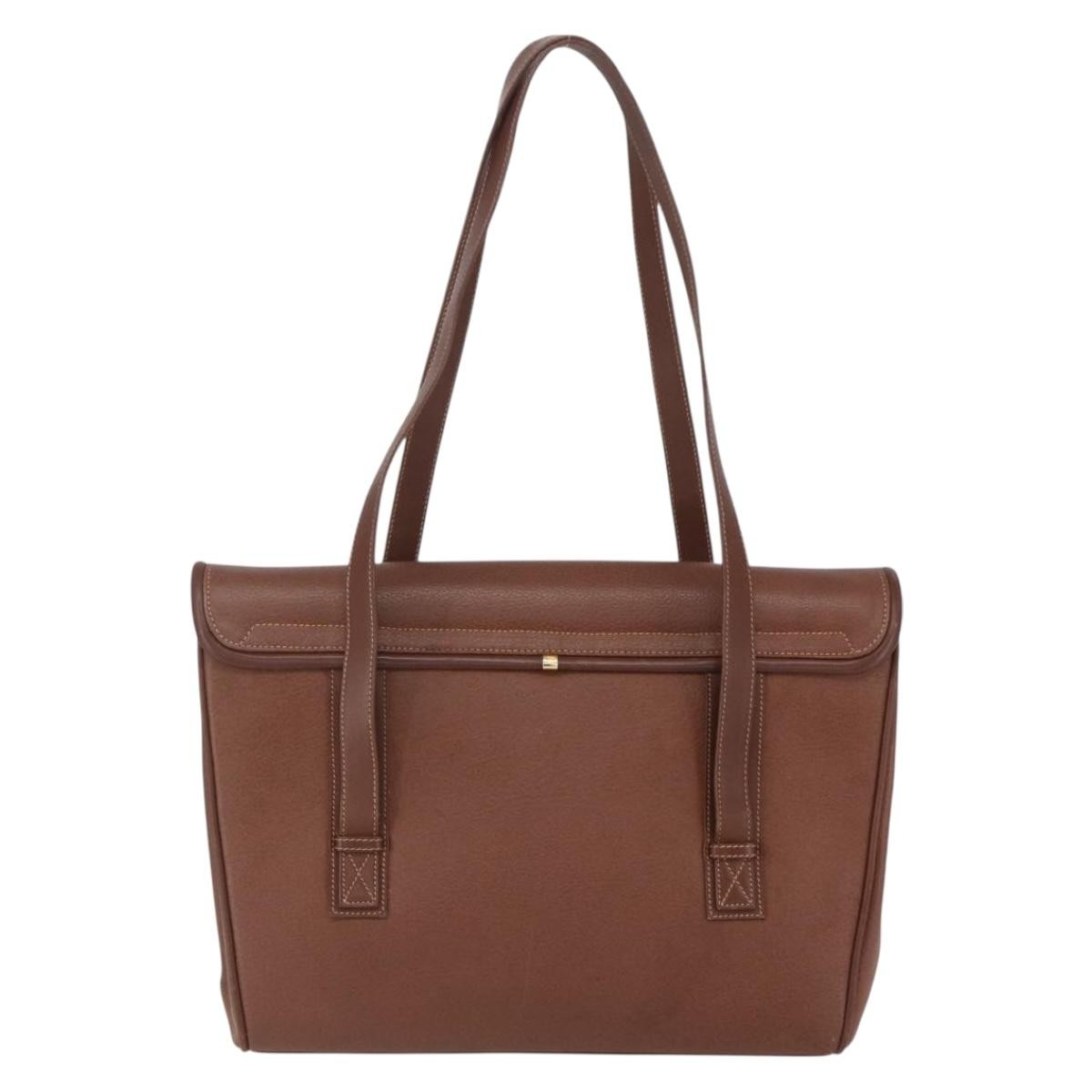 Gucci Vintage tote Leather, BROWN, LEATHER, Tote bag