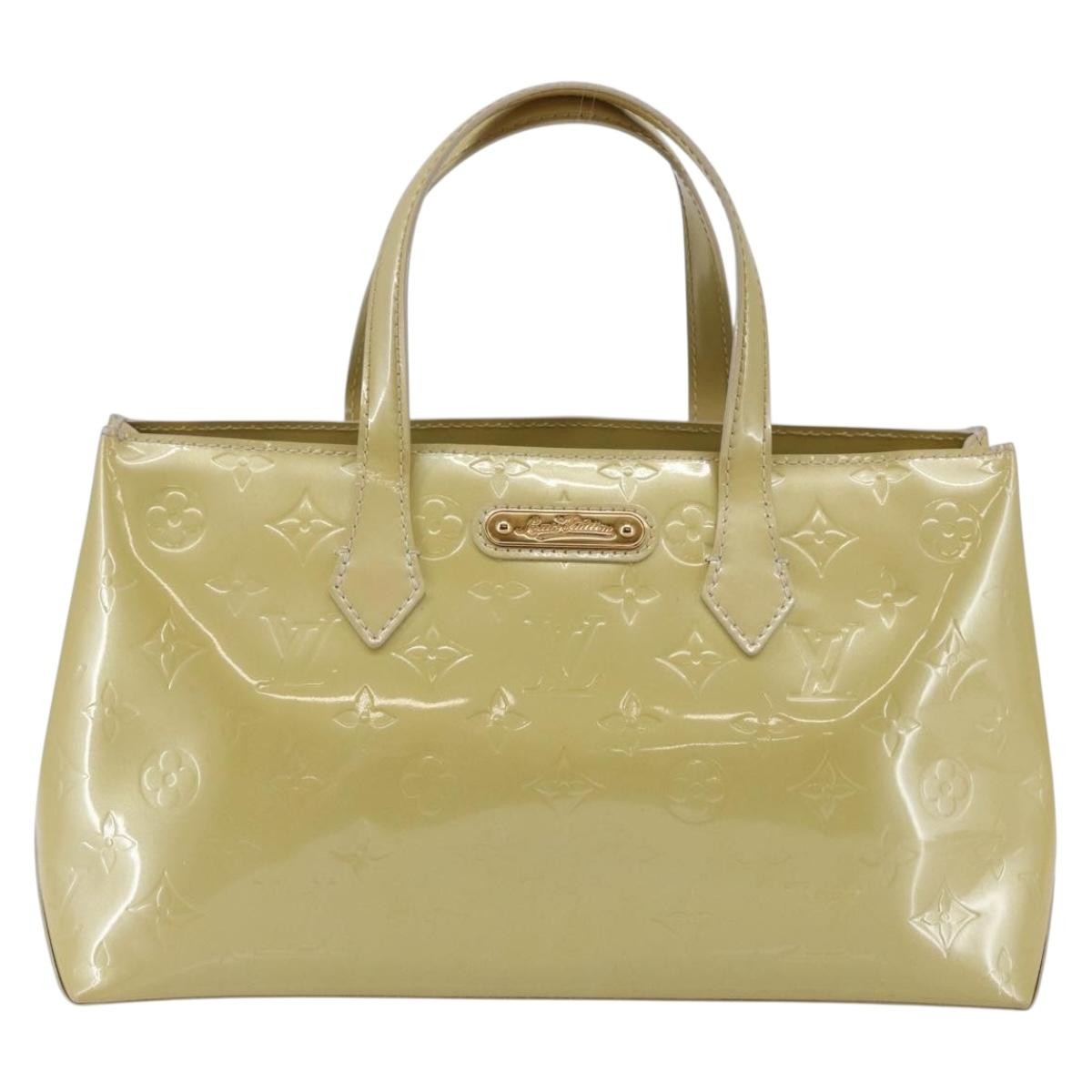 Louis Vuitton Wilshire Handbag Monogram Vernis, BEIGE, PATENT_LEATHER, Handbag