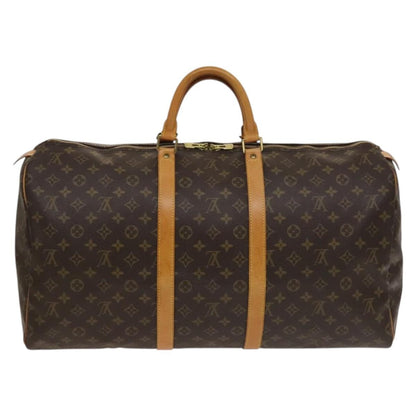 Louis Vuitton Keepall Bag Monogram Canvas, BROWN, CANVAS, Travel bag