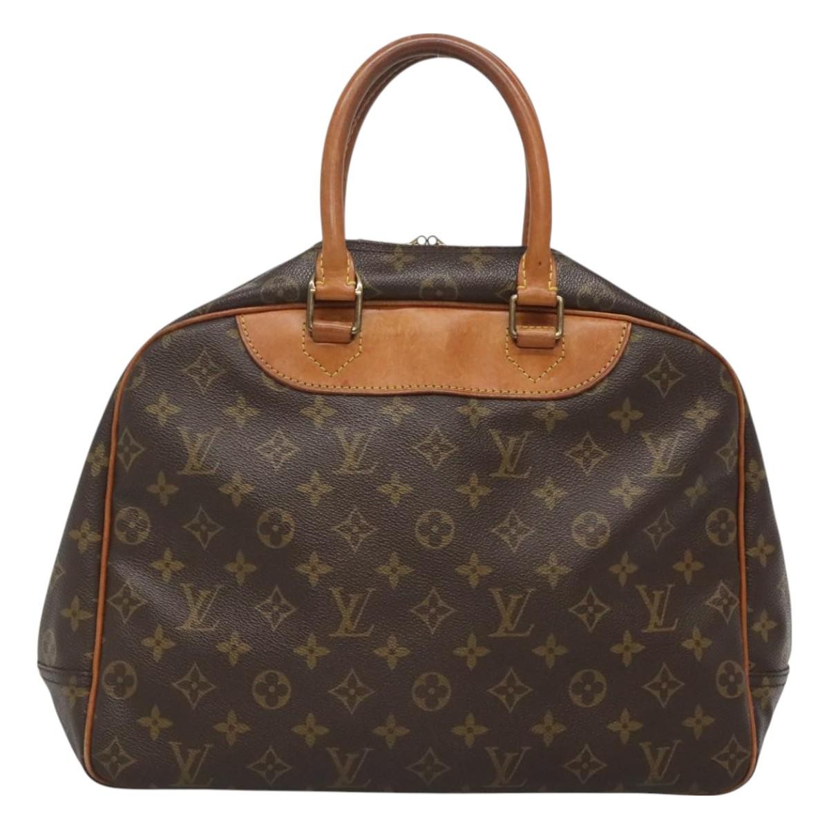 Louis Vuitton Deauville Handbag Monogram Canvas, BROWN, CANVAS, Handbag