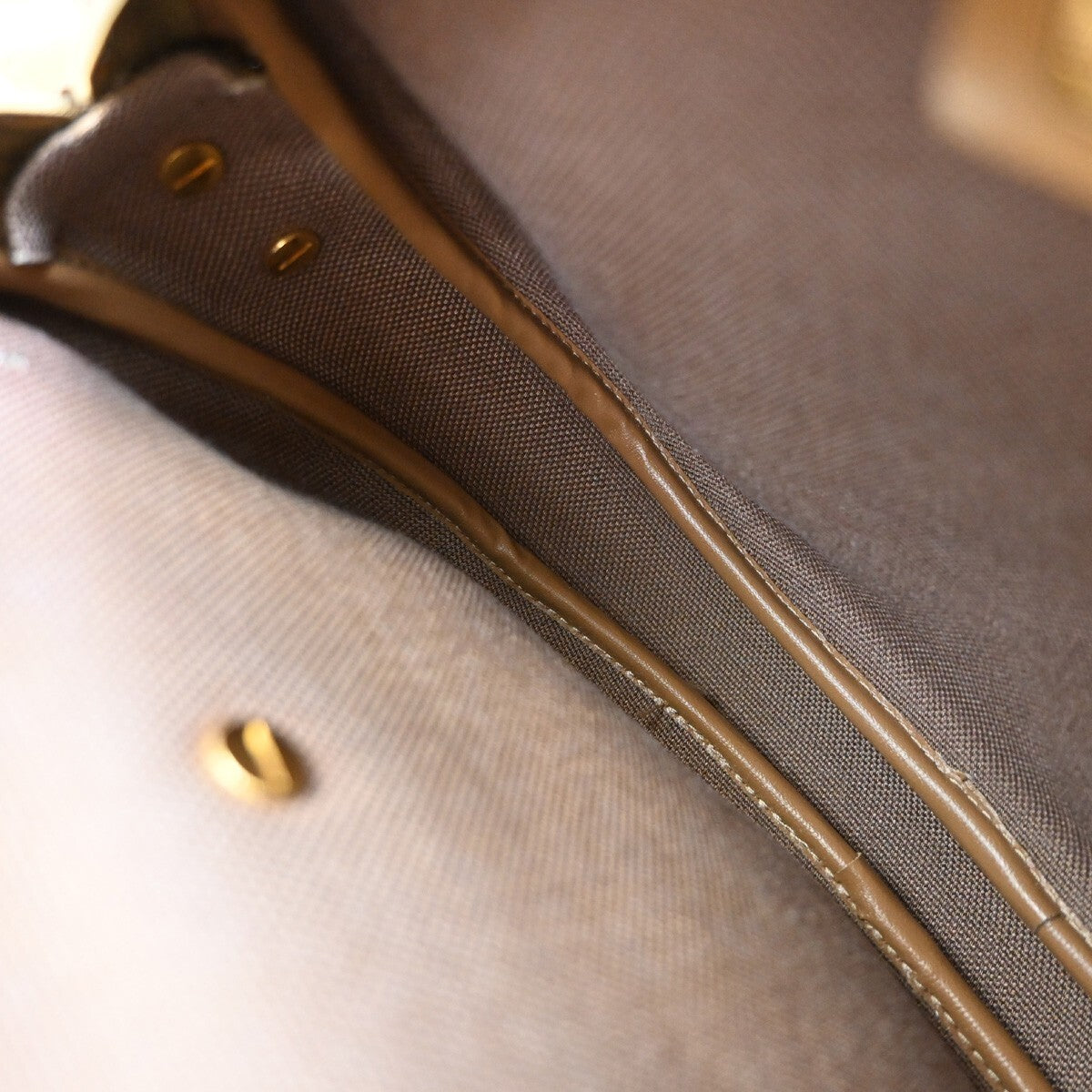 Christian Dior Vintage Honeycomb Flap Crossbody Bag Coated Canvas, BROWN, CANVAS, Crossbody bag