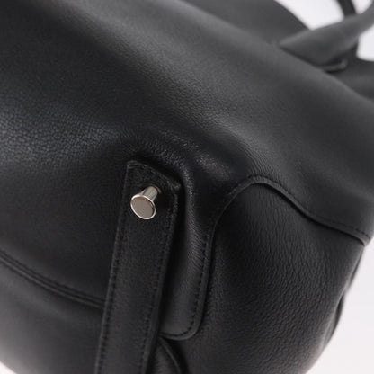 Christian Dior Open Bar Bag Leather, BLACK, LEATHER, Handbag