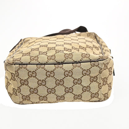 Gucci Vintage Front Pocket Flat Messenger GG Canvas, BEIGE, CANVAS, Shoulder bag