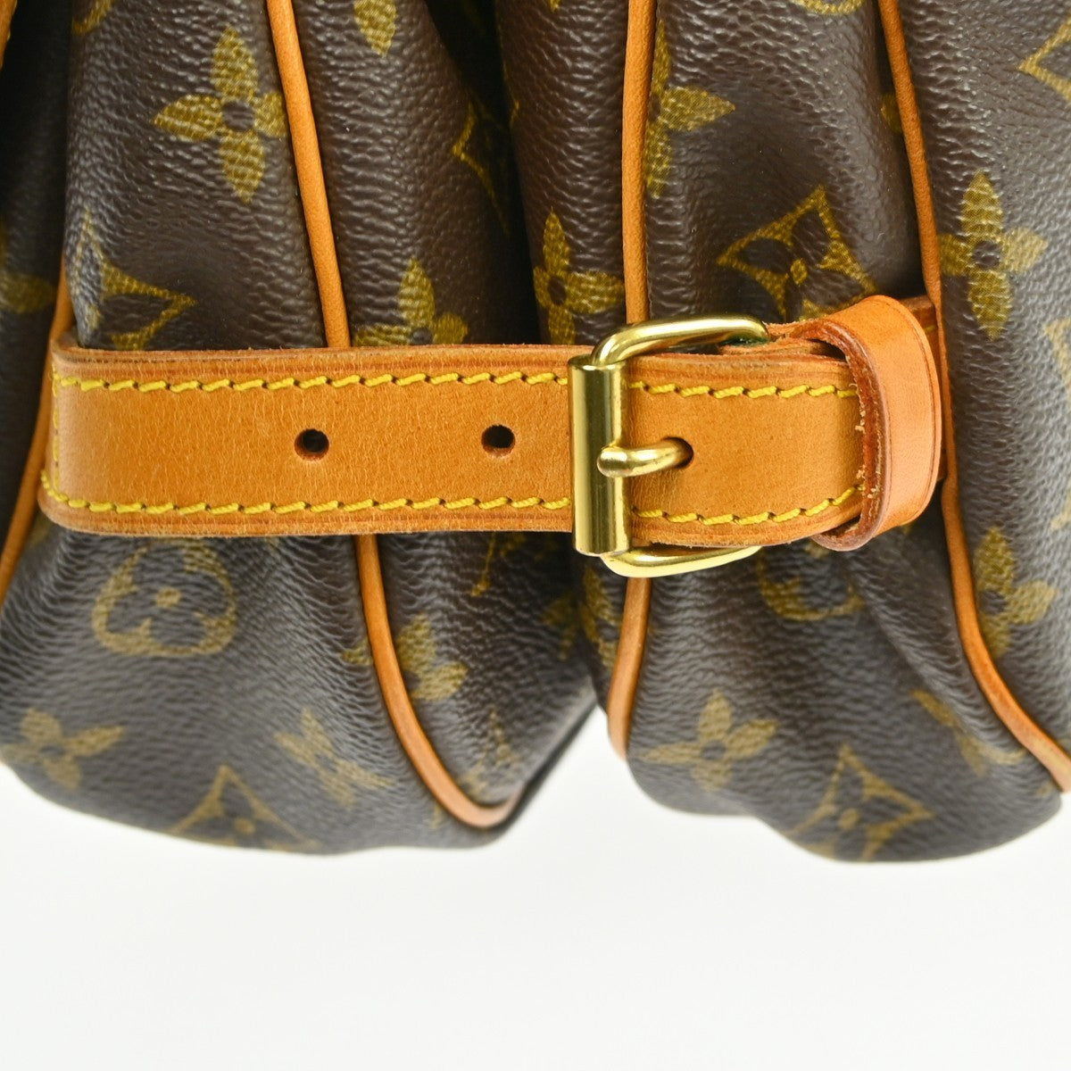 Louis Vuitton Saumur Handbag Monogram Canvas, Brown, Canvas, Shoulder Bag