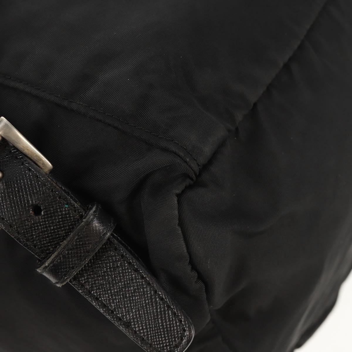 Prada Front Pocket Buckle Backpack Nylon, BLACK, NYLON, Backpack