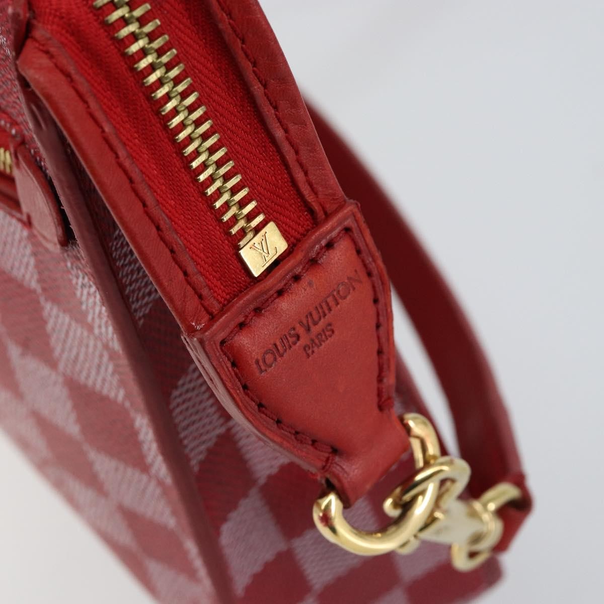 Louis Vuitton Modul Handbag Damier Couleurs, RED, CANVAS, Clutche & pouche