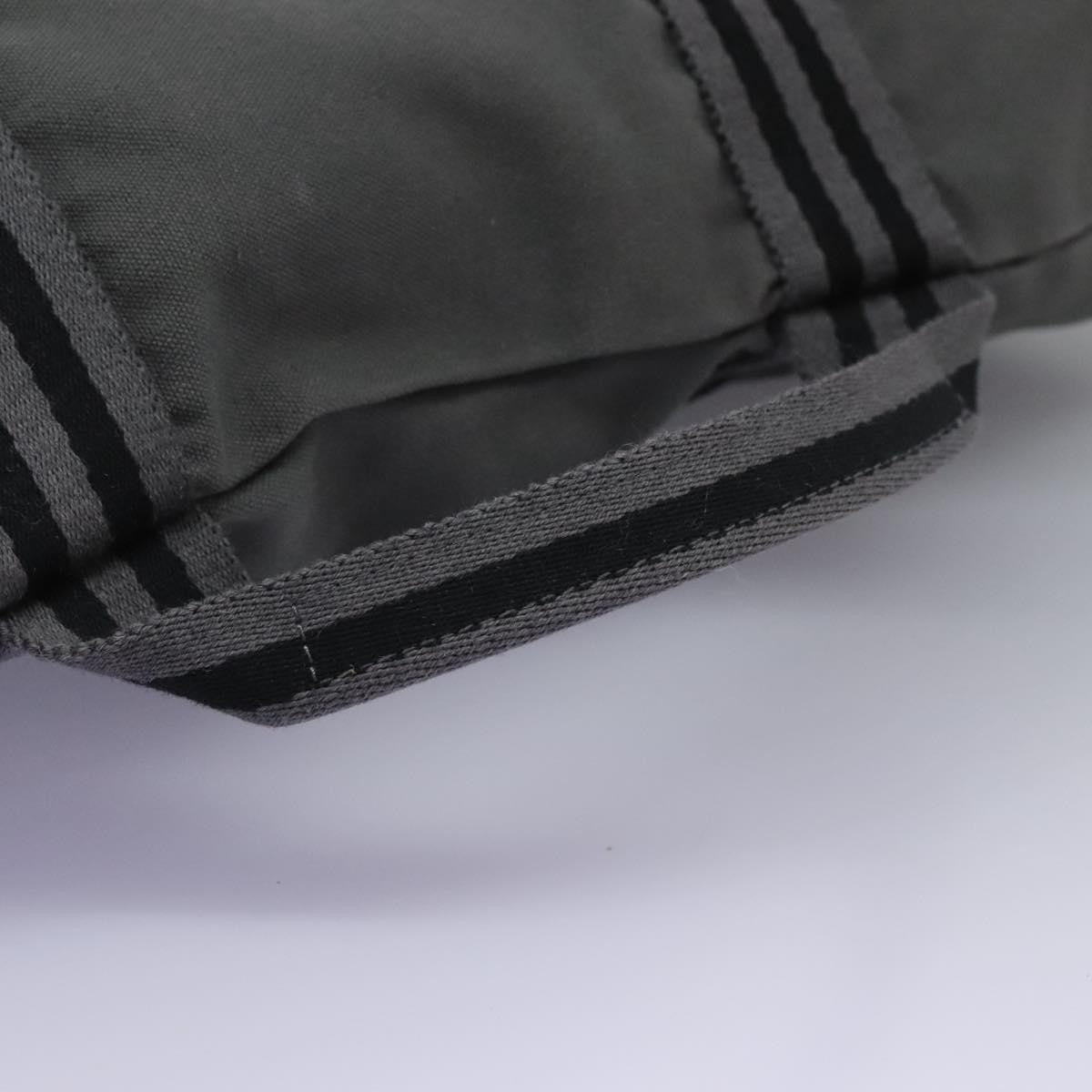 Hermes Fourre Tout Besace Messenger Bag Toile, GRAY, CANVAS, Crossbody bag