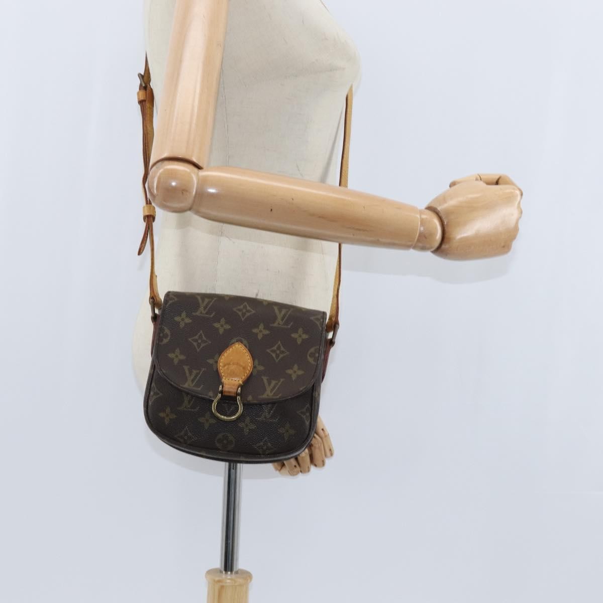 Louis Vuitton Saint Cloud Handbag Monogram Canvas, BROWN, CANVAS, Shoulder bag