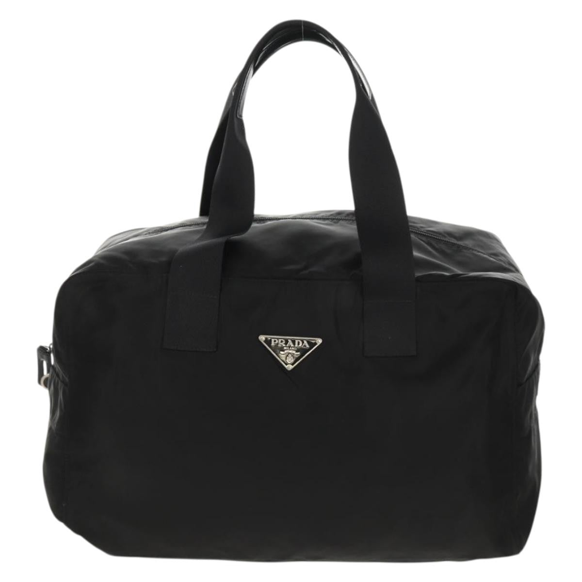 Prada Vintage Boston Bag Nylon, BLACK, NYLON, Travel bag