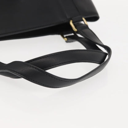 Burberry Vintage Tote Leather, BLACK, LEATHER, Tote bag