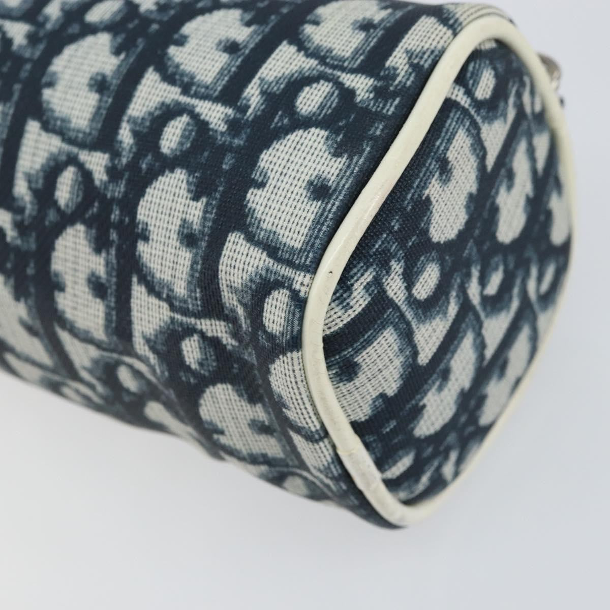 Christian Dior Vintage Trotter Pouch Canvas, NAVY, CANVAS, Clutche & pouche